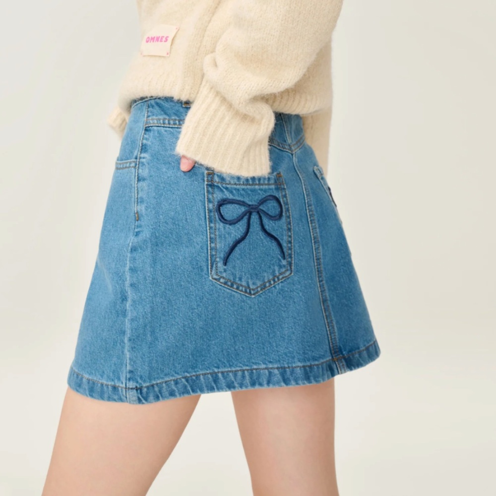 OMNES Ottie Bow Skirt Midwash Size UK12 Size US8